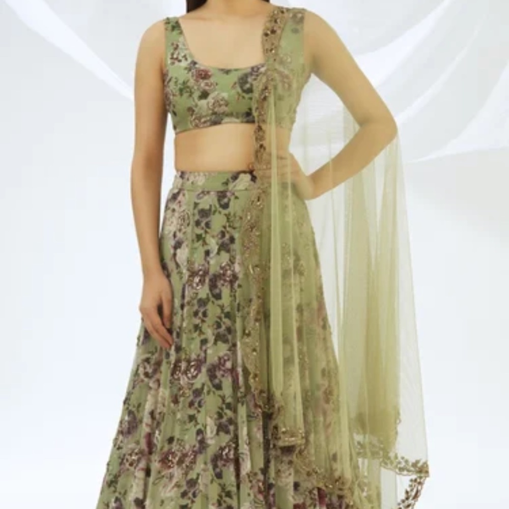 Astha Narang Floral Print Lengha